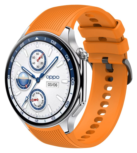 OnePlus Watch 3 / 2R / 2 Bandje - Siliconen met Gespsluiting - Oranje afbeelding 4