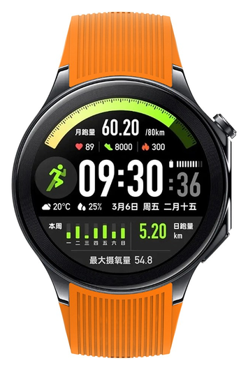 OnePlus Watch 3 / 2R / 2 Bandje - Siliconen met Gespsluiting - Oranje afbeelding 5