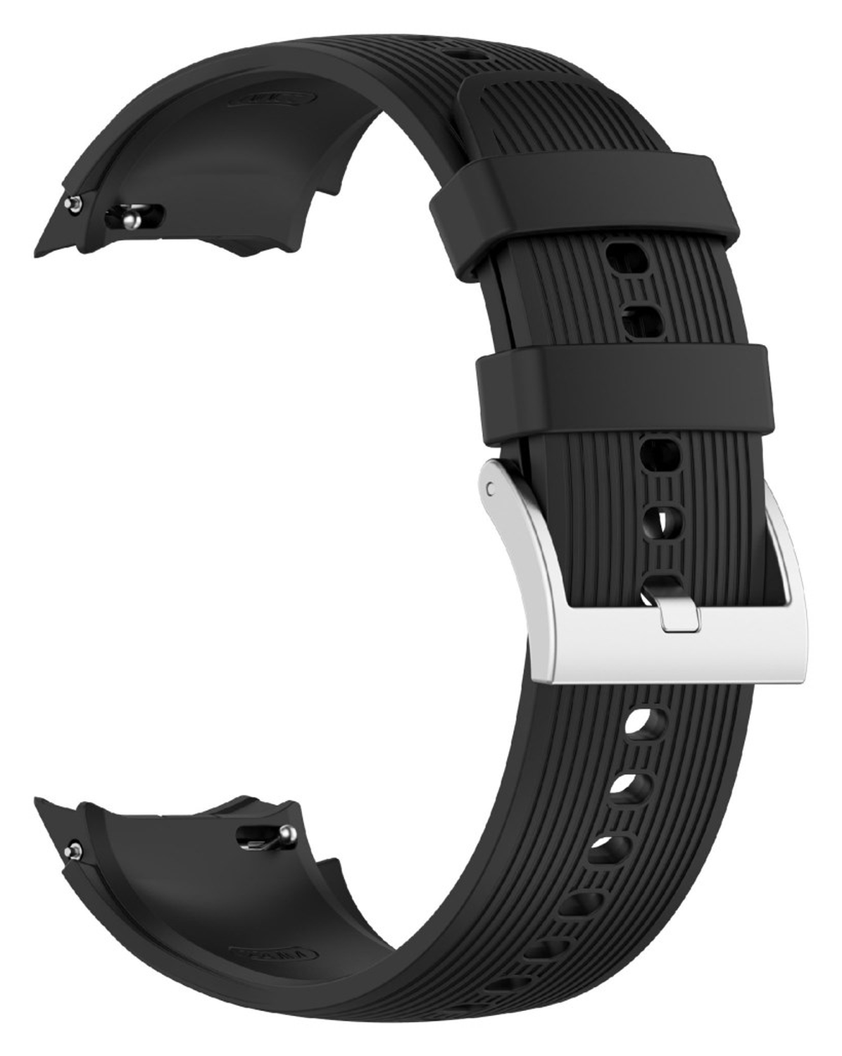 OnePlus Watch 3 / 2R / 2 Bandje Siliconen - met Gespsluiting - Zwart afbeelding 1