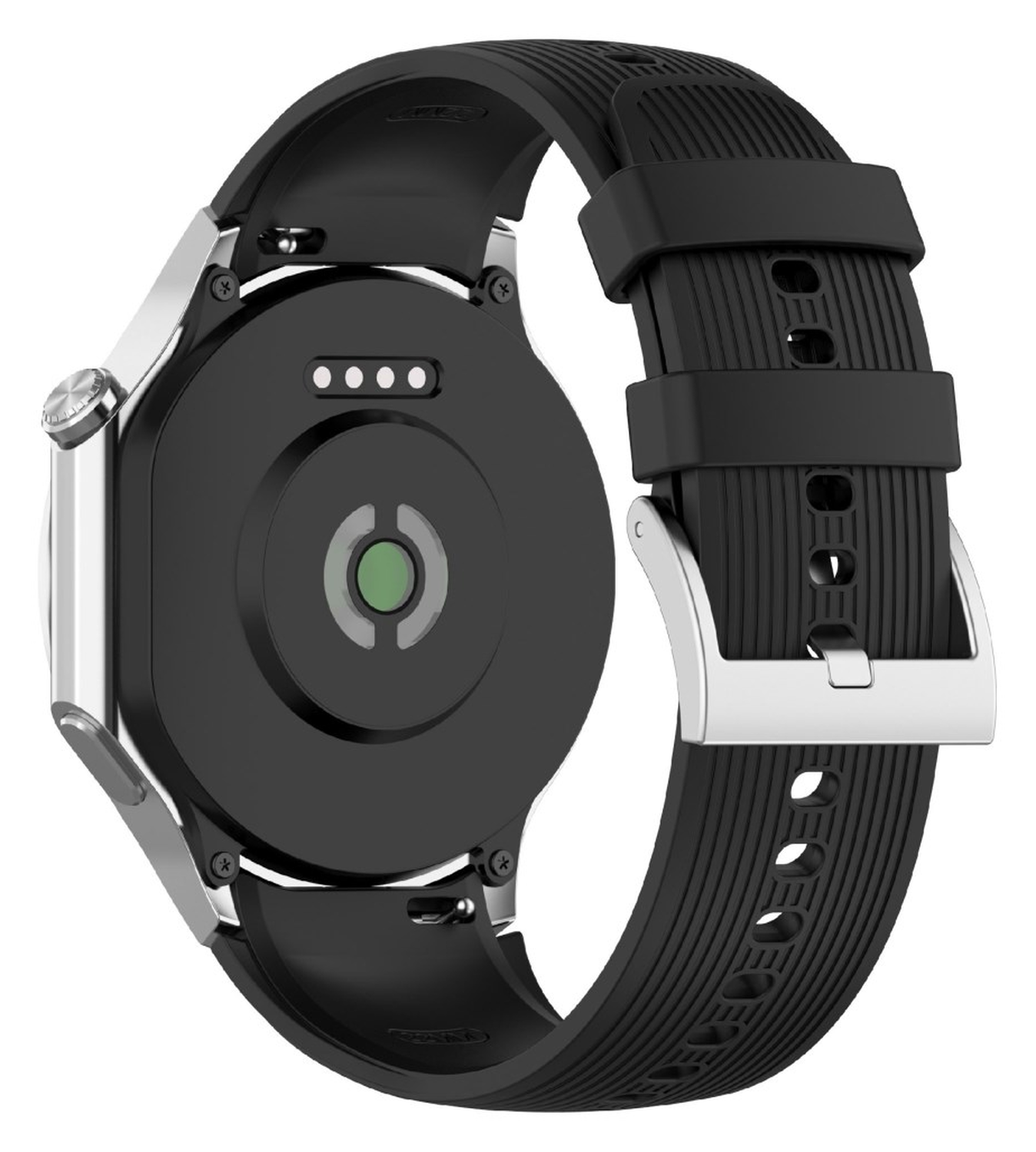 OnePlus Watch 3 / 2R / 2 Bandje Siliconen - met Gespsluiting - Zwart afbeelding 3