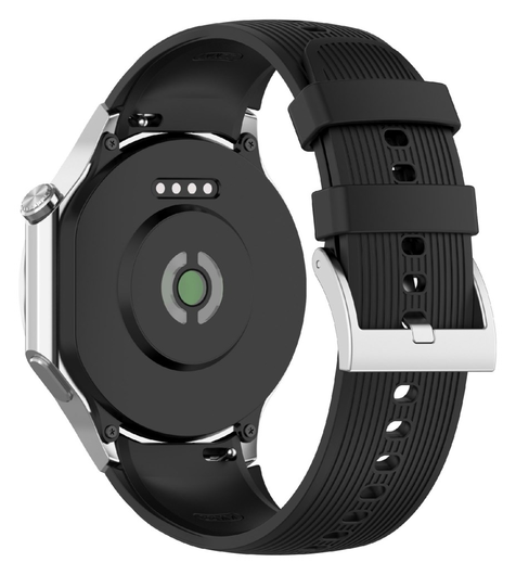 OnePlus Watch 3 / 2R / 2 Bandje Siliconen - met Gespsluiting - Zwart afbeelding 3