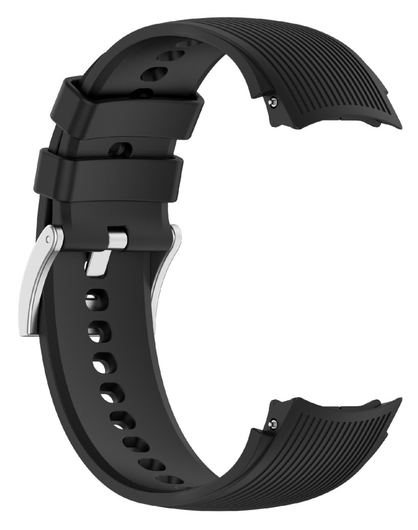 OnePlus Watch 3 / 2R / 2 Bandje Siliconen - met Gespsluiting - Zwart afbeelding 4