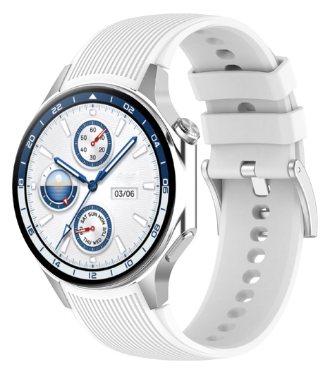 OnePlus Watch 3 / 2R / 2 Bandje Siliconen - met Gespsluiting - Wit afbeelding 2