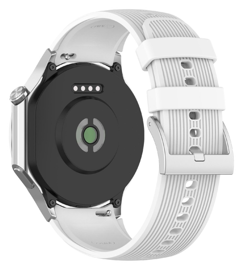 OnePlus Watch 3 / 2R / 2 Bandje Siliconen - met Gespsluiting - Wit afbeelding 3