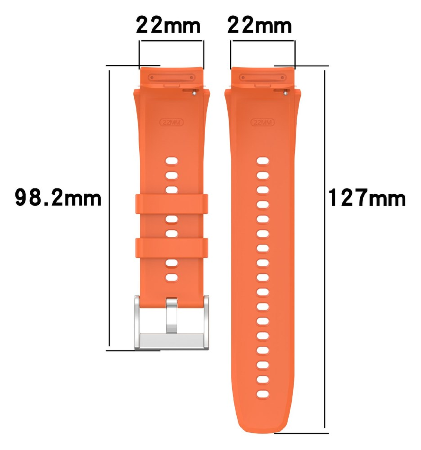 OnePlus Watch 3 / 2R / 2 Bandje Siliconen - met Gespsluiting - Blauw afbeelding 6