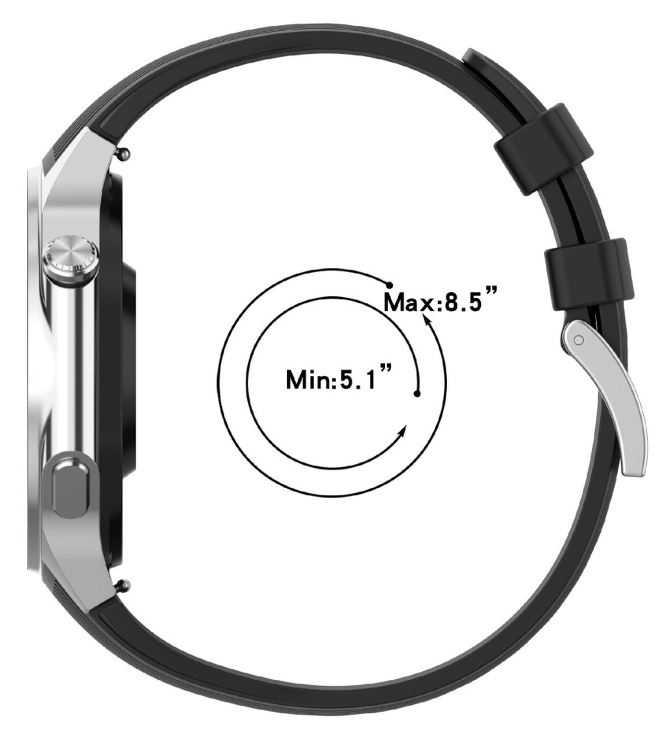 OnePlus Watch 3 / 2R / 2 Bandje Siliconen - met Gespsluiting - Blauw afbeelding 7