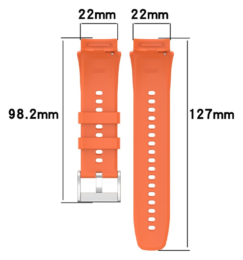 OnePlus Watch 3 / 2R / 2 Bandje Siliconen - met Gespsluiting - Blauw afbeelding 6