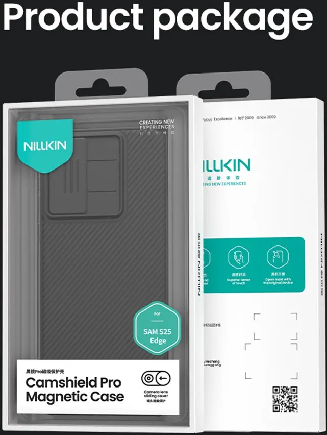 Nillkin CamShield MagSafe Samsung Galaxy S25 Edge Hoesje Camera Slider Zwart afbeelding 10