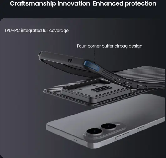 Nillkin CamShield Samsung Galaxy S25 Edge Hoesje Camera Slider Back Cover Blauw afbeelding 7