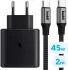 Originele Samsung 45W Power Adapter met 60W Buddi Flex USB-C Kabel 2M Zwart afbeelding 1