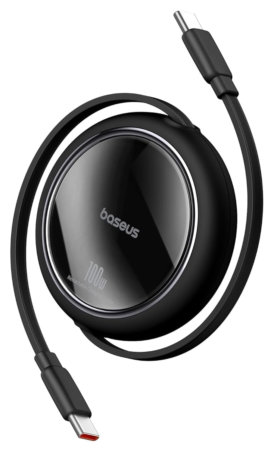 Baseus Free2Pull Oprolbare USB-C Kabel 100W Power Delivery 2M Zwart (2-Pack) afbeelding 2