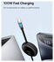 Baseus Free2Pull Oprolbare USB-C Kabel 100W Power Delivery 2M Zwart (2-Pack) afbeelding 4