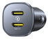 Baseus GoTrip 30W PD Autolader Duo USB-C Poort met Snelladen Zwart afbeelding 3