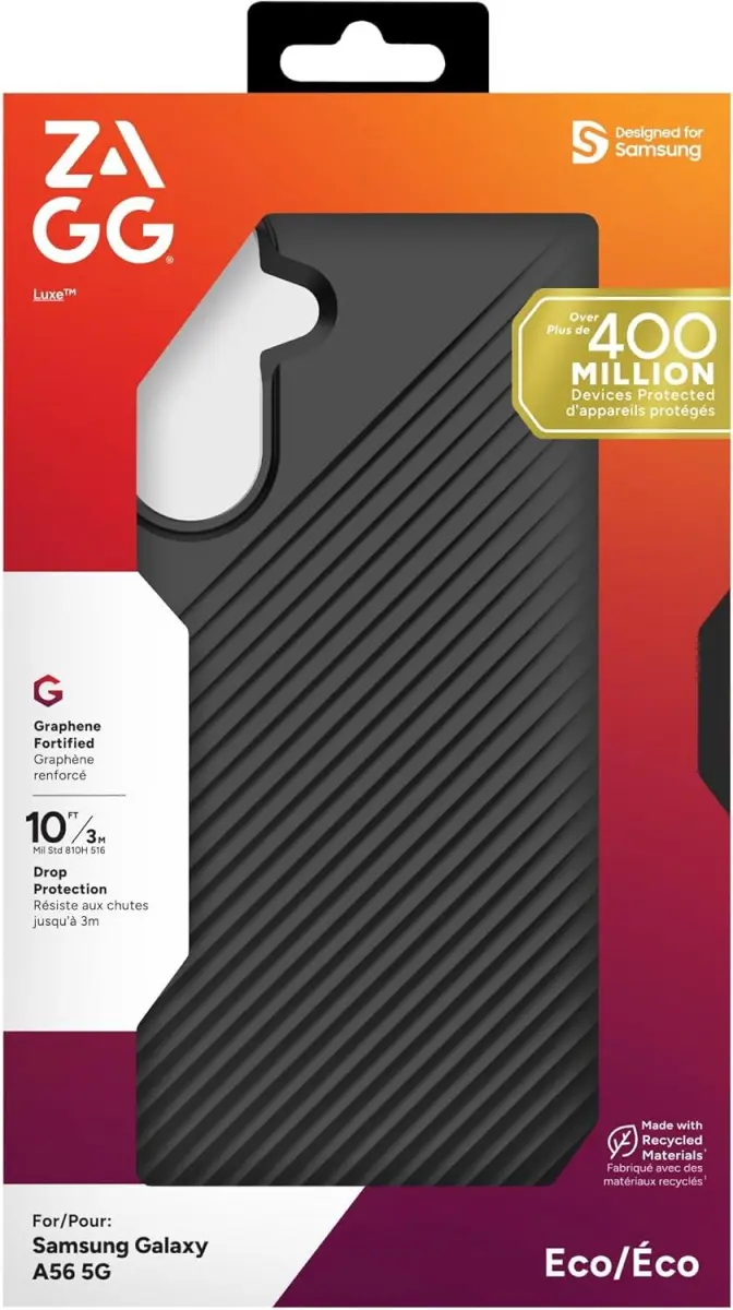 ZAGG Luxe Samsung Galaxy A56 Hoesje Back Cover 3M Valbescherming Zwart afbeelding 8