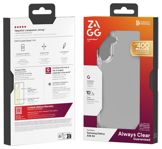 ZAGG Crystal Palace Lite Samsung Galaxy A56 Hoesje Back Cover Transparant afbeelding 5