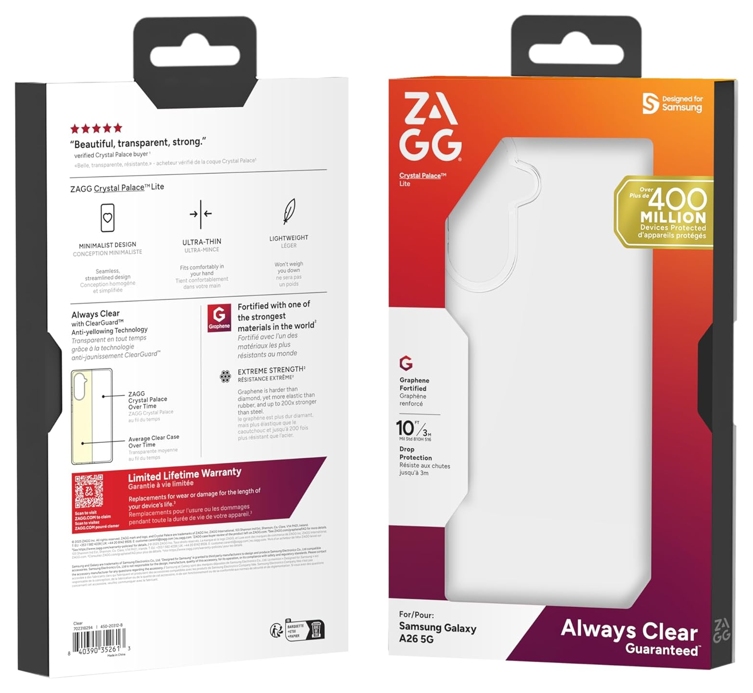 ZAGG Crystal Palace Lite Samsung Galaxy A26 Hoesje Back Cover Transparant afbeelding 7