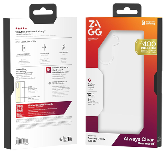 ZAGG Crystal Palace Lite Samsung Galaxy A26 Hoesje Back Cover Transparant afbeelding 7