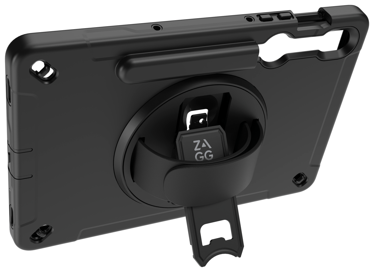 ZAGG Rugged Samsung Galaxy Tab S10 FE 360° Draaibare Hoes Zwart afbeelding 1