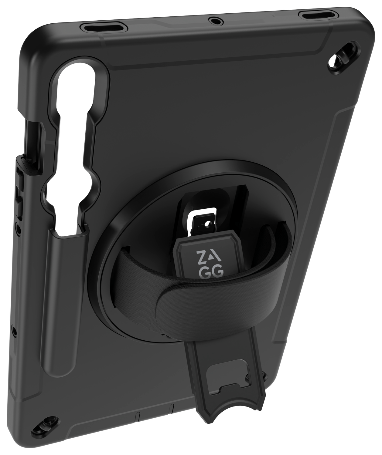 ZAGG Rugged Samsung Galaxy Tab S10 FE 360° Draaibare Hoes Zwart afbeelding 2