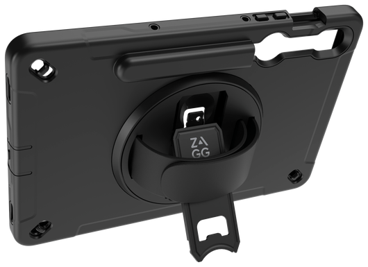 ZAGG Rugged Samsung Galaxy Tab S10 FE 360° Draaibare Hoes Zwart afbeelding 1