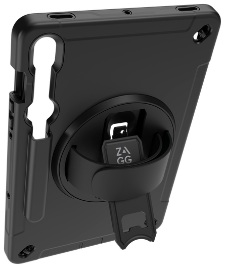 ZAGG Rugged Samsung Galaxy Tab S10 FE 360° Draaibare Hoes Zwart afbeelding 2