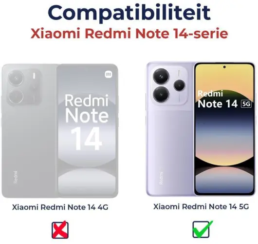Xiaomi Redmi Note 14 5G Hoesje Dun TPU Back Cover Matte Zwart afbeelding 2