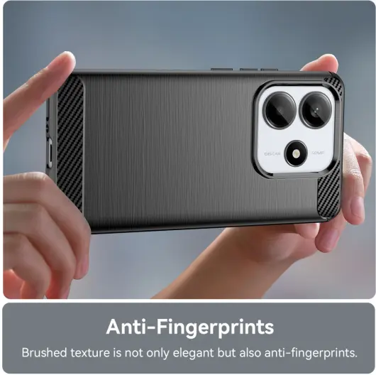 Xiaomi Redmi Note 14 5G Hoesje Geborsteld TPU Flexibele Back Cover Zwart afbeelding 6