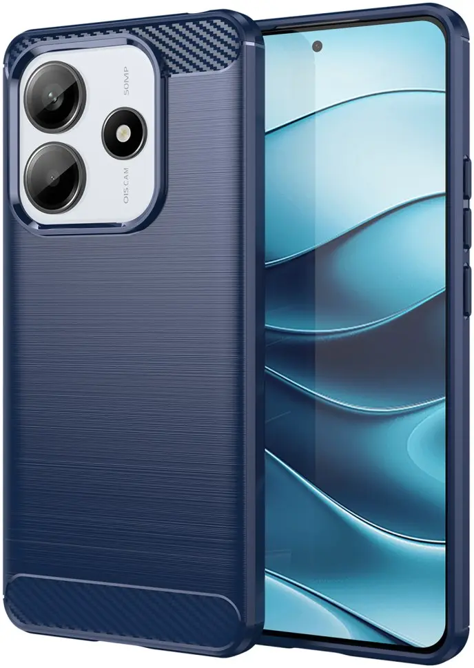 Xiaomi Redmi Note 14 5G Hoesje Geborsteld TPU Flexibele Back Cover Blauw afbeelding 1