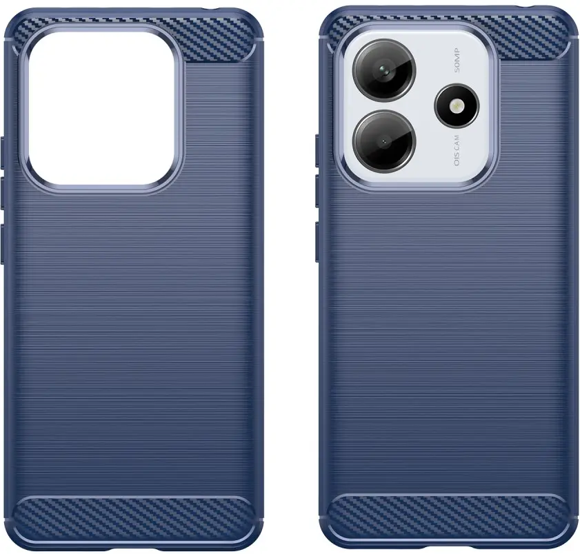 Xiaomi Redmi Note 14 5G Hoesje Geborsteld TPU Flexibele Back Cover Blauw afbeelding 2