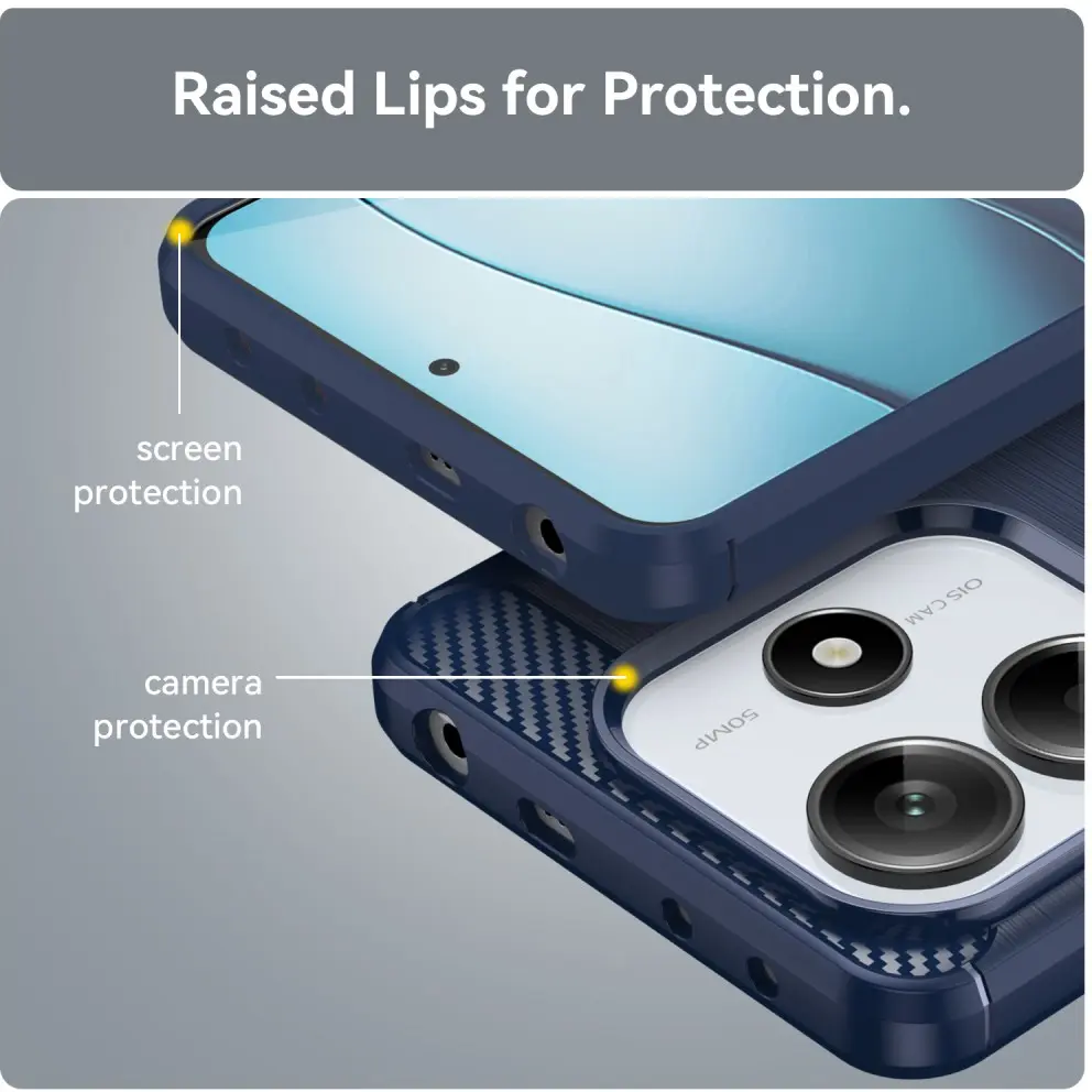 Xiaomi Redmi Note 14 5G Hoesje Geborsteld TPU Flexibele Back Cover Blauw afbeelding 7