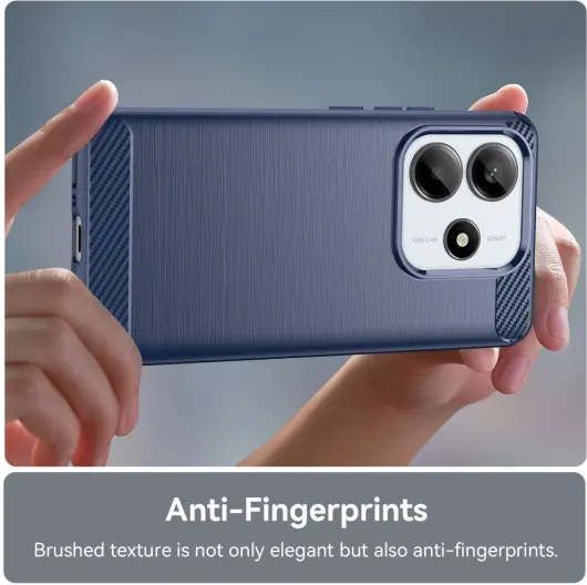 Xiaomi Redmi Note 14 5G Hoesje Geborsteld TPU Flexibele Back Cover Blauw afbeelding 6