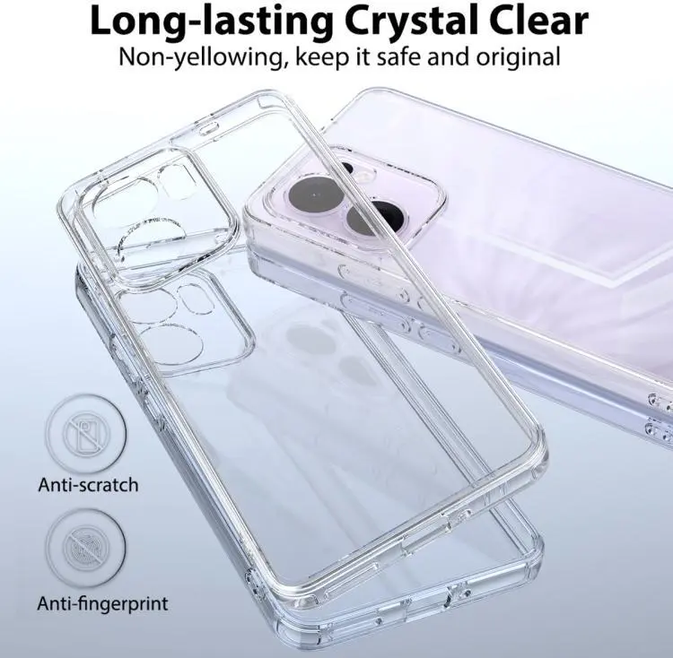 Oppo Reno 13 F Hoesje Dun TPU Back Cover Transparant afbeelding 3
