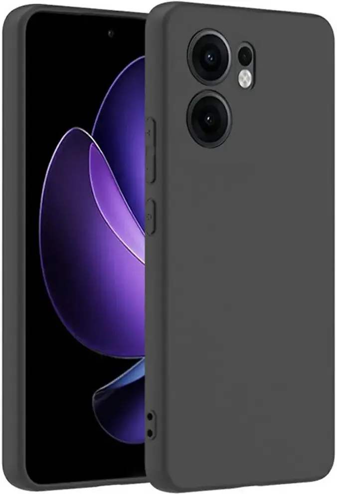 Oppo Reno 13 F Hoesje Dun TPU Back Cover Matte Zwart afbeelding 1