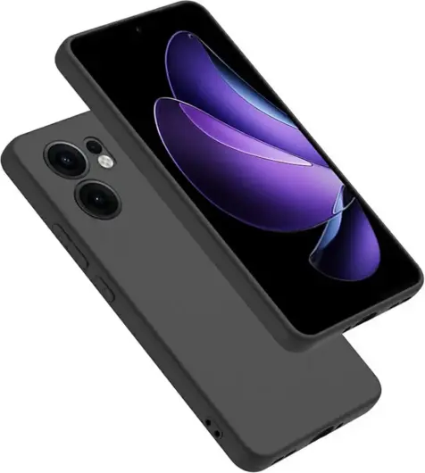 Oppo Reno 13 F Hoesje Dun TPU Back Cover Matte Zwart afbeelding 3