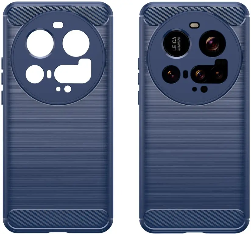 Xiaomi 15 Ultra Hoesje Geborsteld TPU Flexibele Back Cover Blauw afbeelding 2