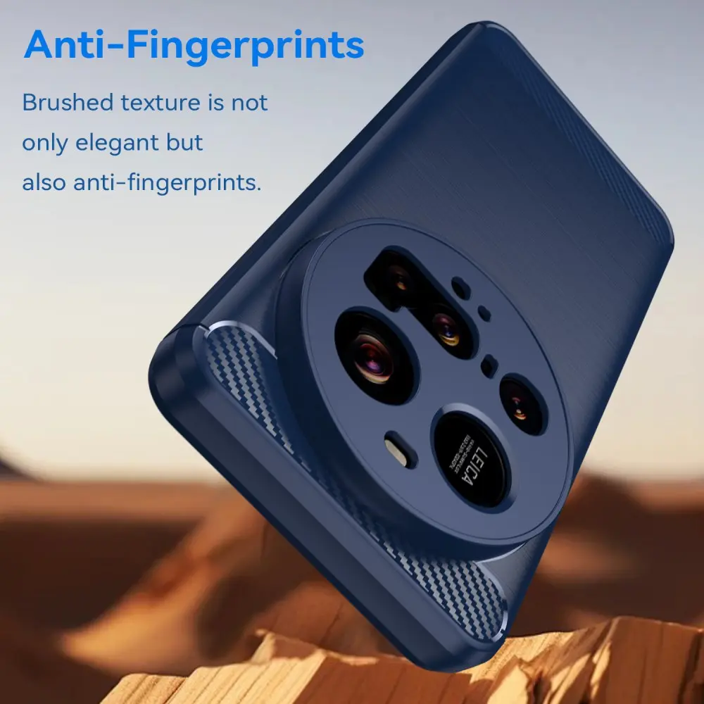 Xiaomi 15 Ultra Hoesje Geborsteld TPU Flexibele Back Cover Blauw afbeelding 4
