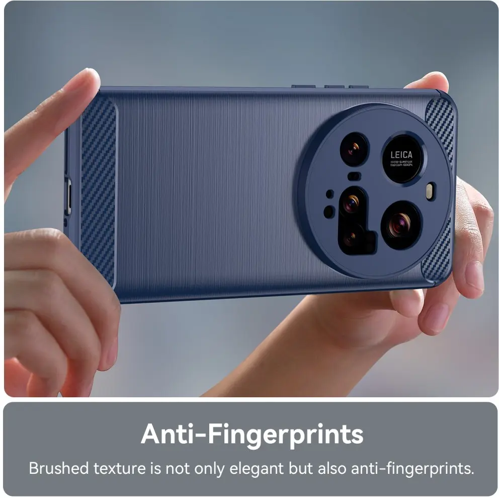 Xiaomi 15 Ultra Hoesje Geborsteld TPU Flexibele Back Cover Blauw afbeelding 6