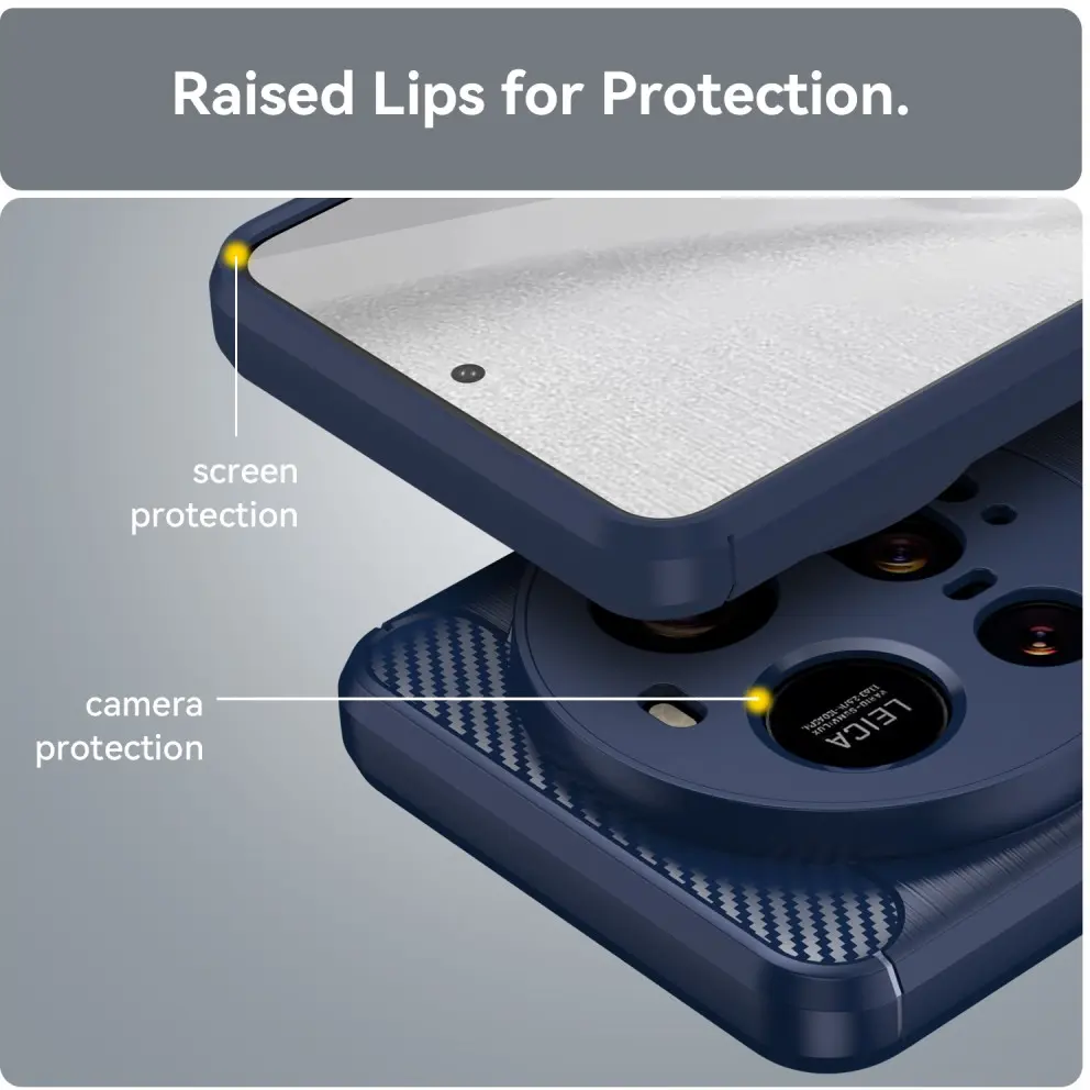 Xiaomi 15 Ultra Hoesje Geborsteld TPU Flexibele Back Cover Blauw afbeelding 7