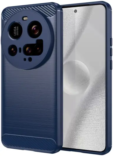 Xiaomi 15 Ultra Hoesje Geborsteld TPU Flexibele Back Cover Blauw afbeelding 1
