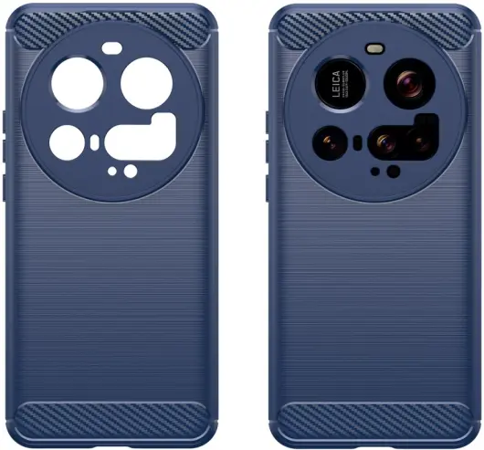 Xiaomi 15 Ultra Hoesje Geborsteld TPU Flexibele Back Cover Blauw afbeelding 2