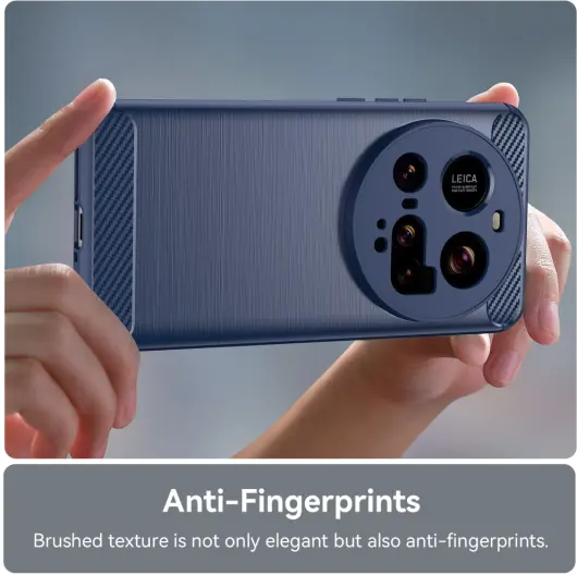 Xiaomi 15 Ultra Hoesje Geborsteld TPU Flexibele Back Cover Blauw afbeelding 6