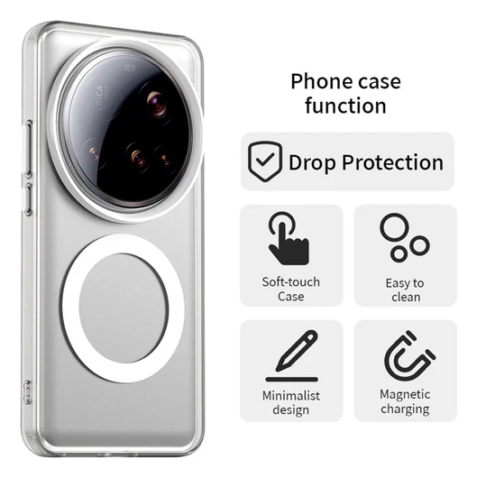 Xiaomi 15 Ultra Hoesje Hard Back Cover met MagSafe Transparant afbeelding 2