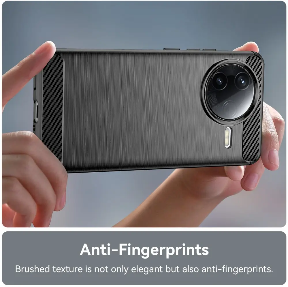 Xiaomi Poco F7 Pro Hoesje Geborsteld TPU Flexibele Back Cover Zwart afbeelding 6