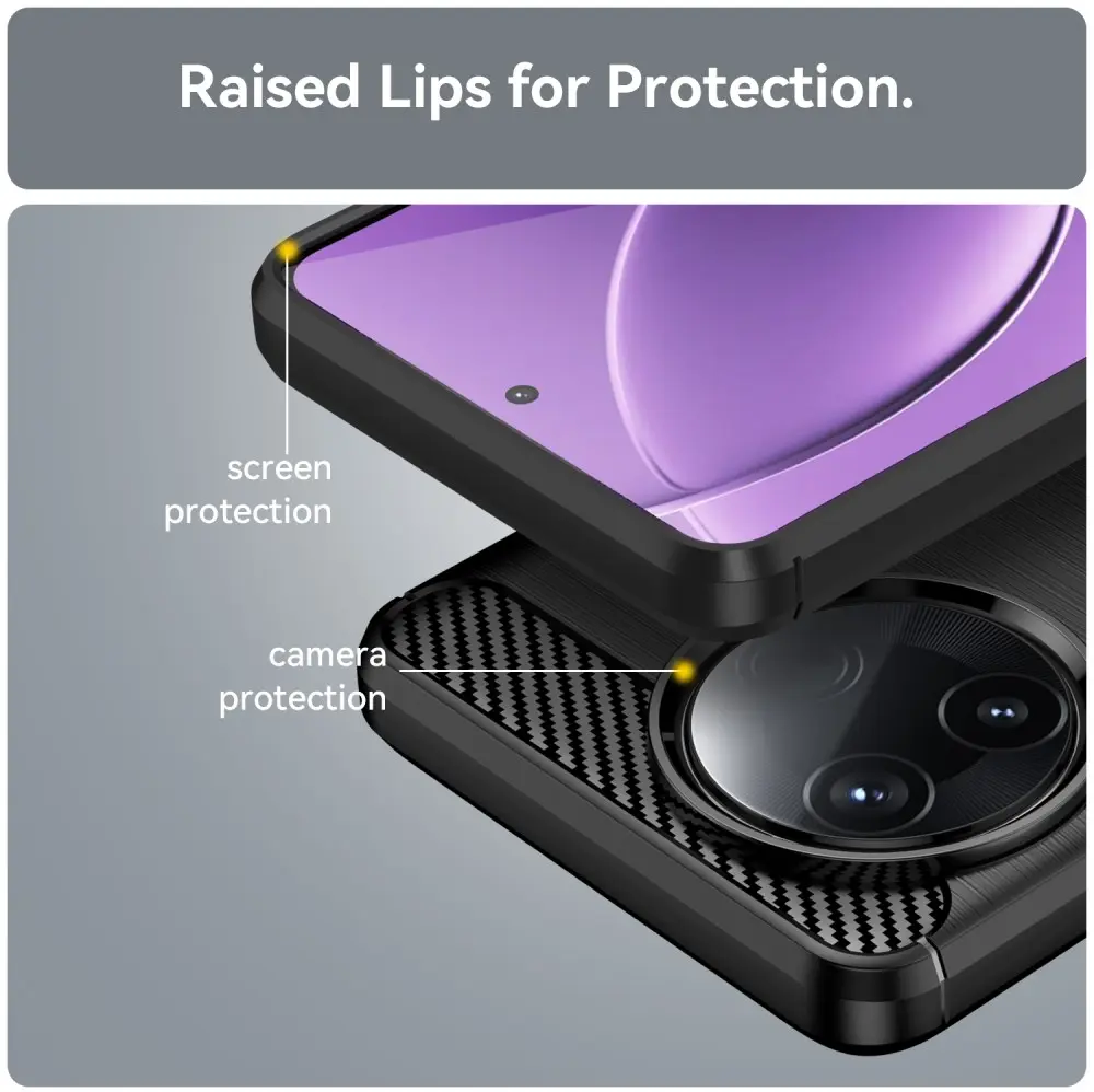 Xiaomi Poco F7 Pro Hoesje Geborsteld TPU Flexibele Back Cover Zwart afbeelding 7