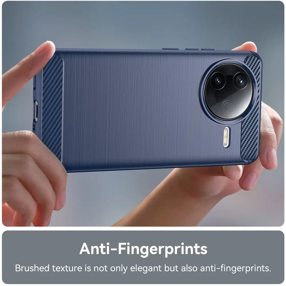 Xiaomi Poco F7 Pro Hoesje Geborsteld TPU Flexibele Back Cover Blauw afbeelding 6
