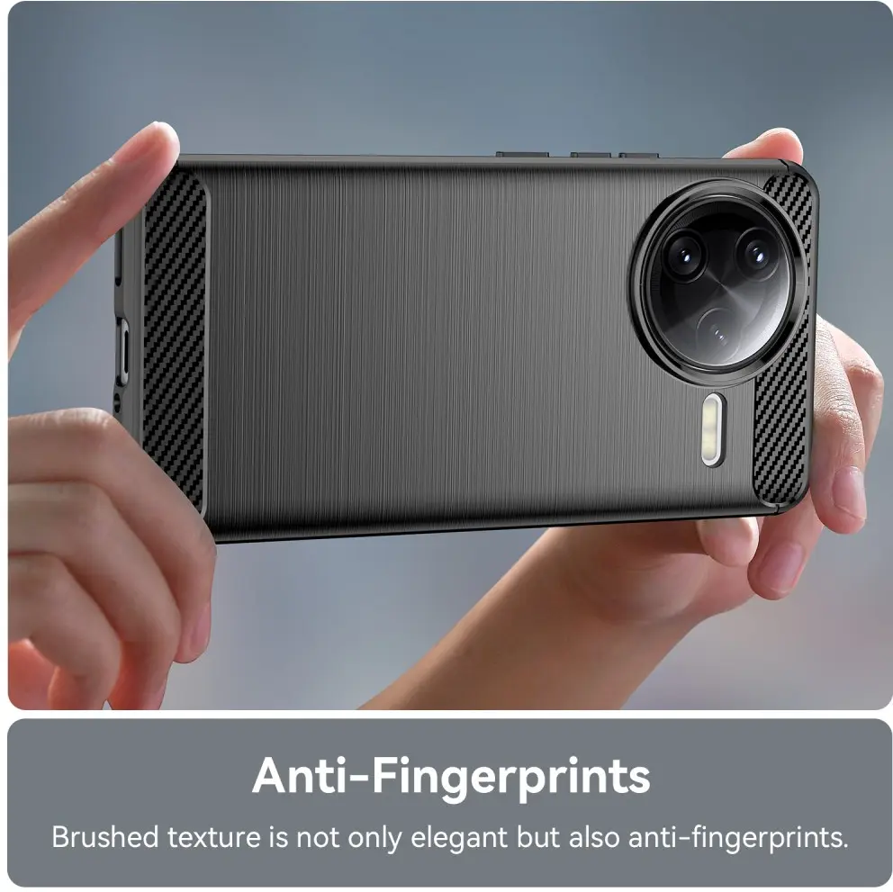 Xiaomi Poco F7 Ultra Hoesje Geborsteld TPU Flexibele Back Cover Zwart afbeelding 6