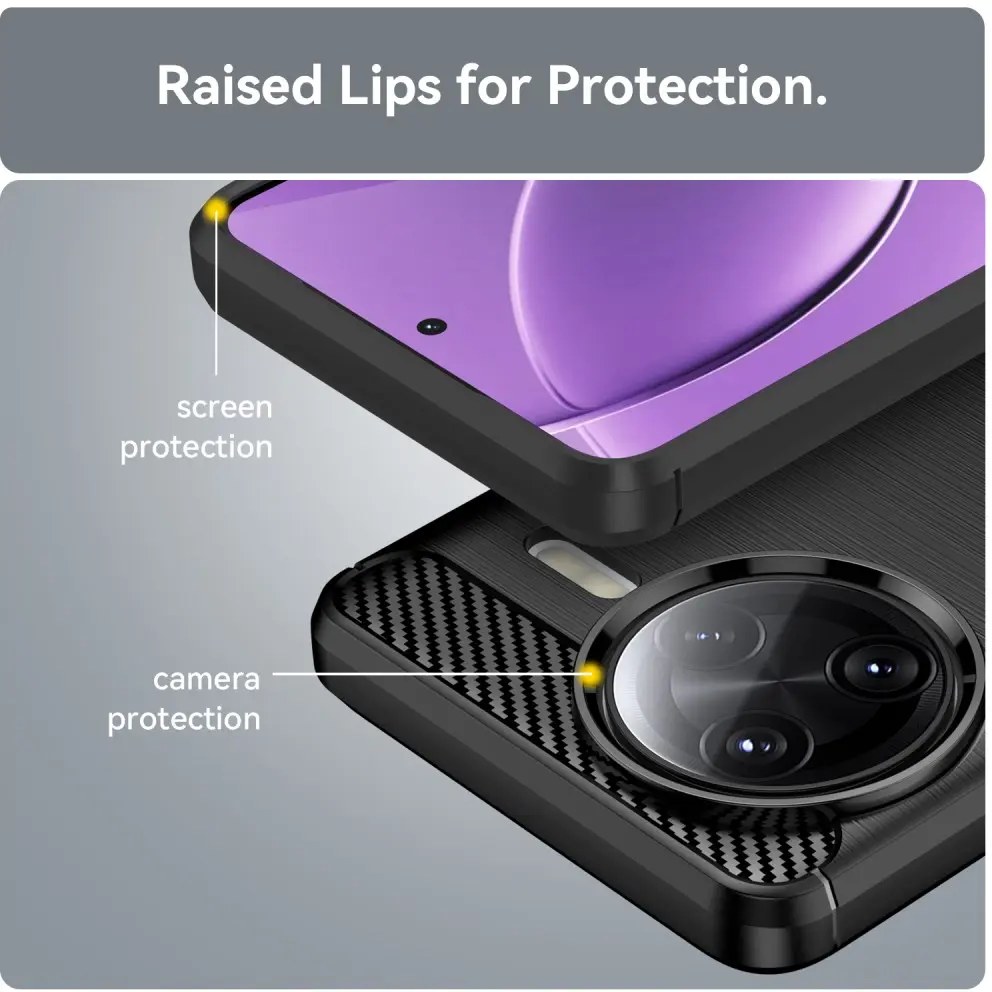 Xiaomi Poco F7 Ultra Hoesje Geborsteld TPU Flexibele Back Cover Zwart afbeelding 7