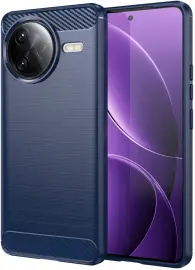 Xiaomi Poco F7 Ultra Hoesje Geborsteld TPU Flexibele Back Cover Blauw