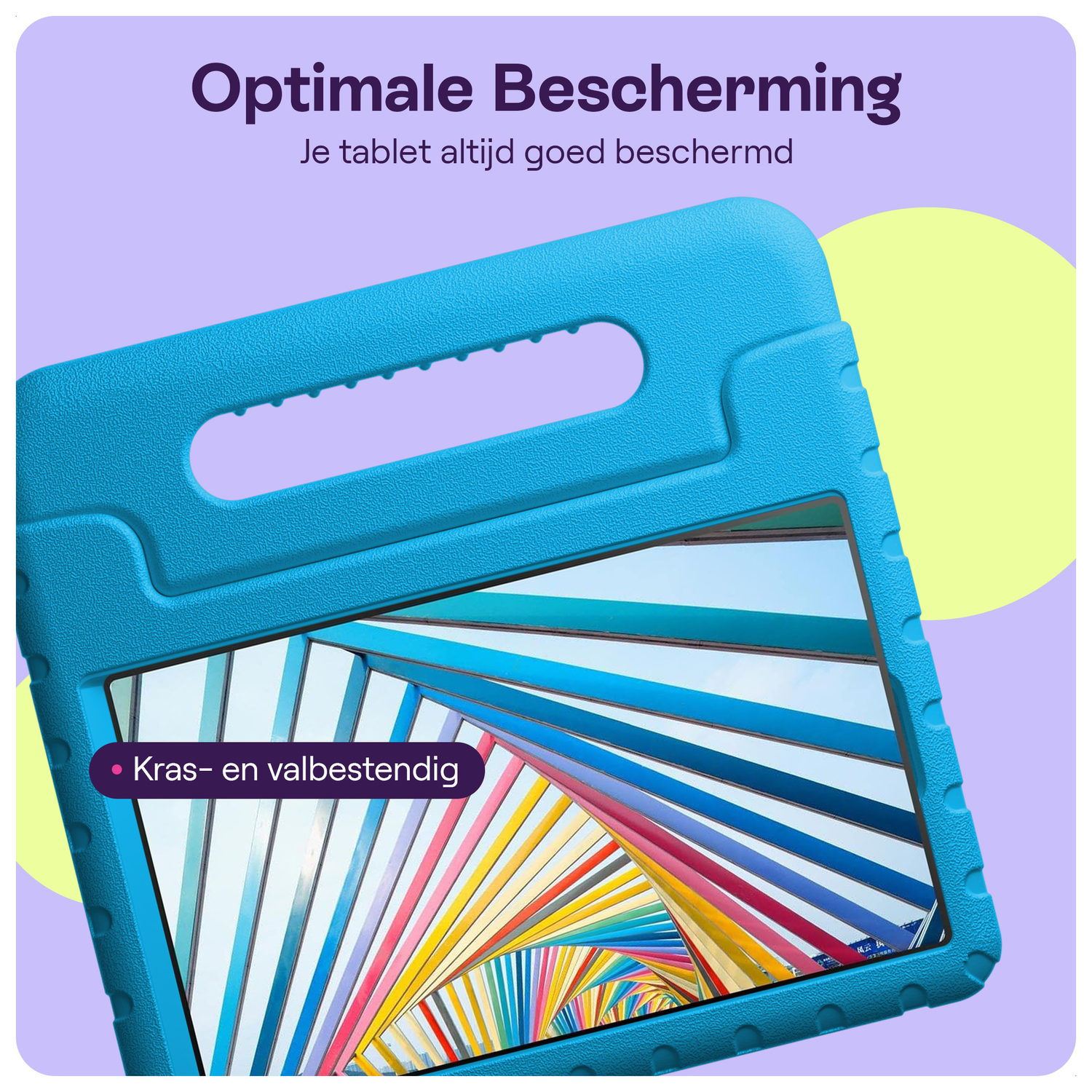 HappyCase Lenovo Tab M10 Gen 4 (2025) Kinder Tablethoes met Handvat Blauw afbeelding 4