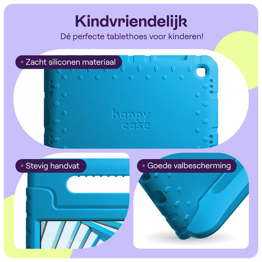 HappyCase Lenovo Tab M10 Gen 4 (2025) Kinder Tablethoes met Handvat Blauw afbeelding 3